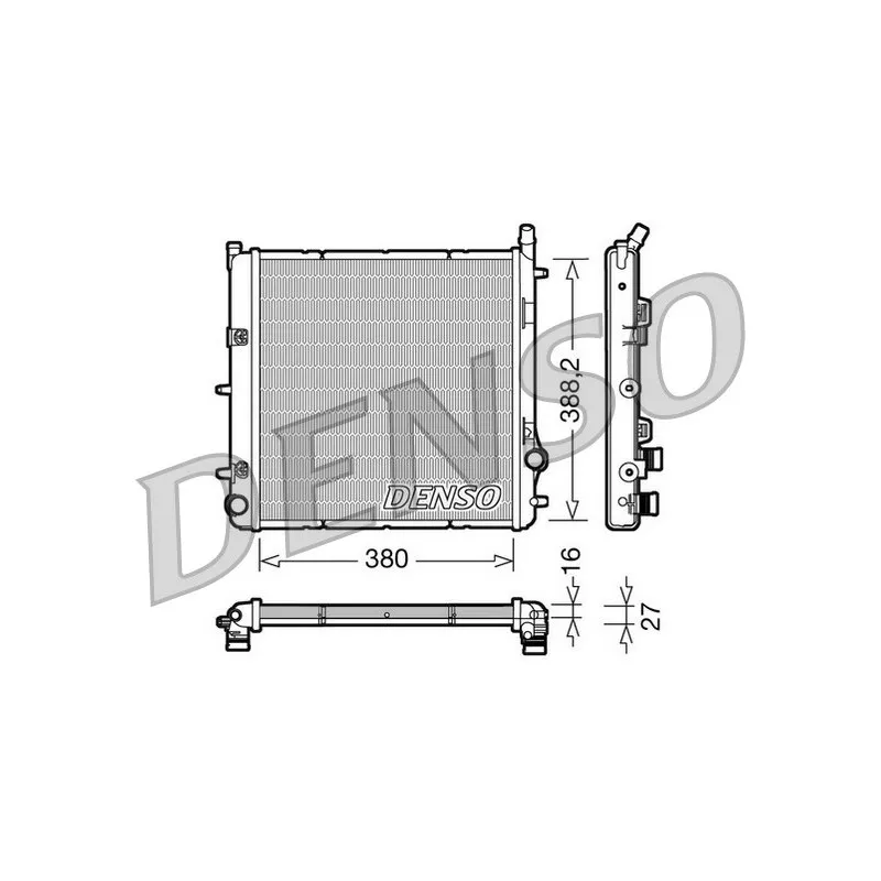 Radiateur, refroidissement du moteur DENSO DRM21005