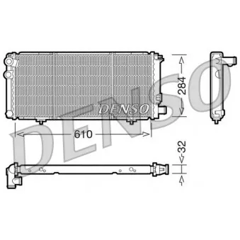 Radiateur, refroidissement du moteur DENSO DRM21010