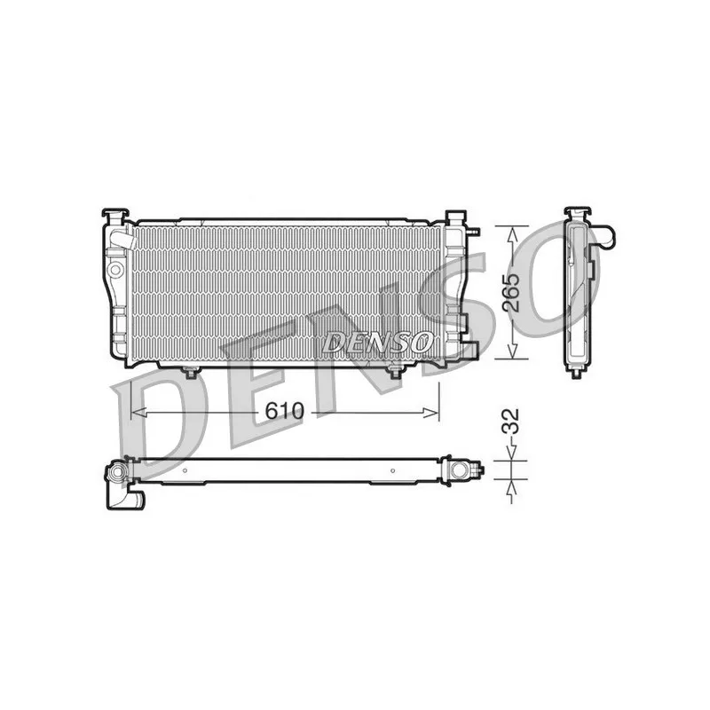 Radiateur, refroidissement du moteur DENSO DRM21012