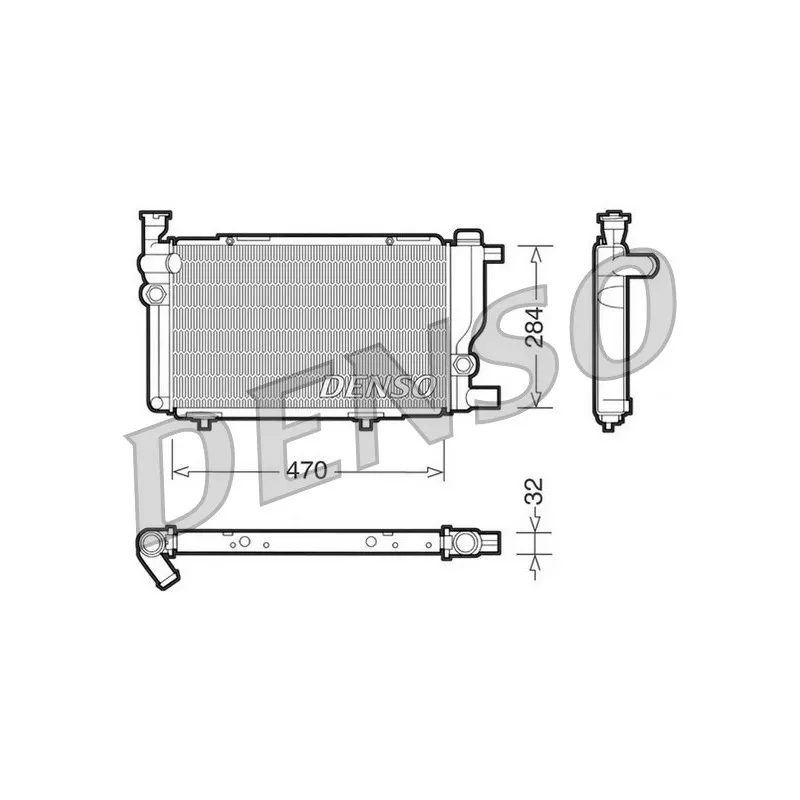 Radiateur, refroidissement du moteur DENSO DRM21013