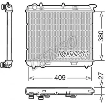 Radiateur, refroidissement du moteur DENSO DRM21024