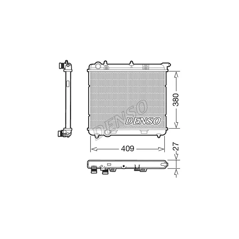 Radiateur, refroidissement du moteur DENSO DRM21024