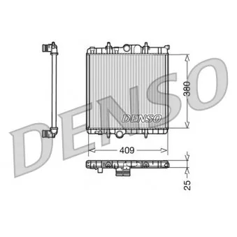 Radiateur, refroidissement du moteur DENSO DRM21025