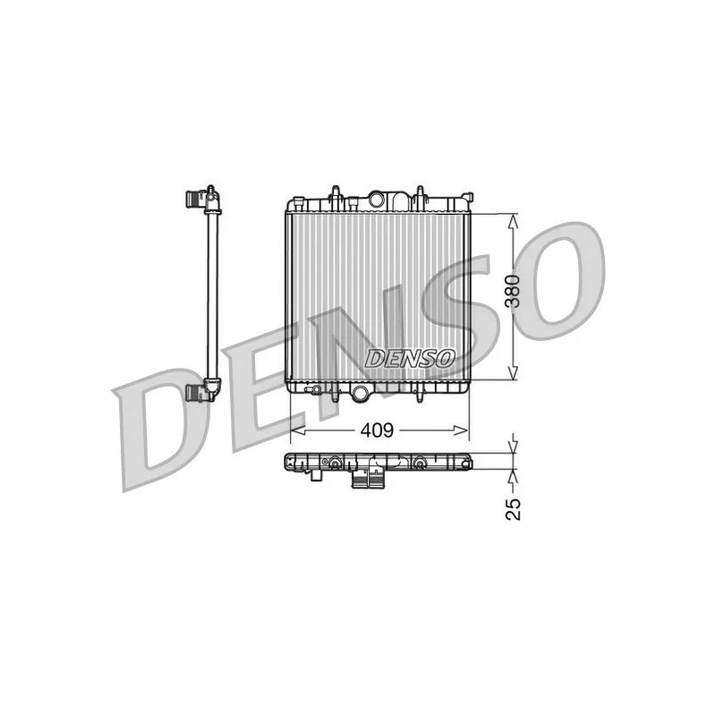 Radiateur, refroidissement du moteur DENSO DRM21025