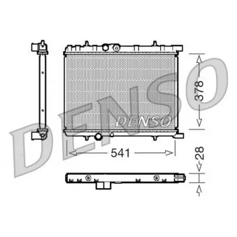 Radiateur, refroidissement du moteur DENSO DRM21032
