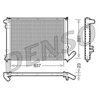 Radiateur, refroidissement du moteur DENSO DRM21050