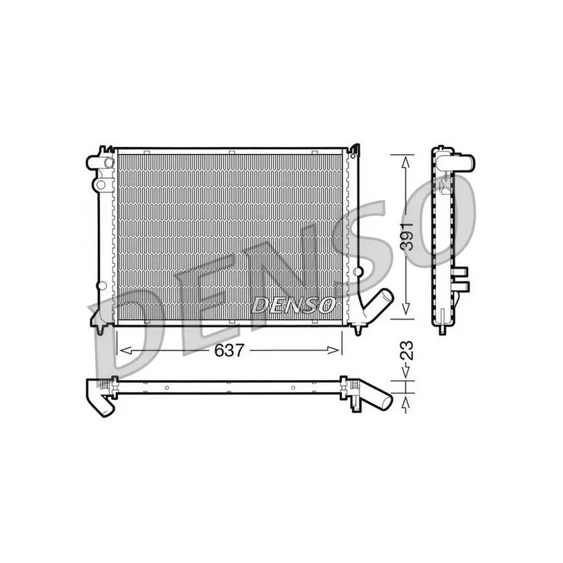 Radiateur, refroidissement du moteur DENSO DRM21050