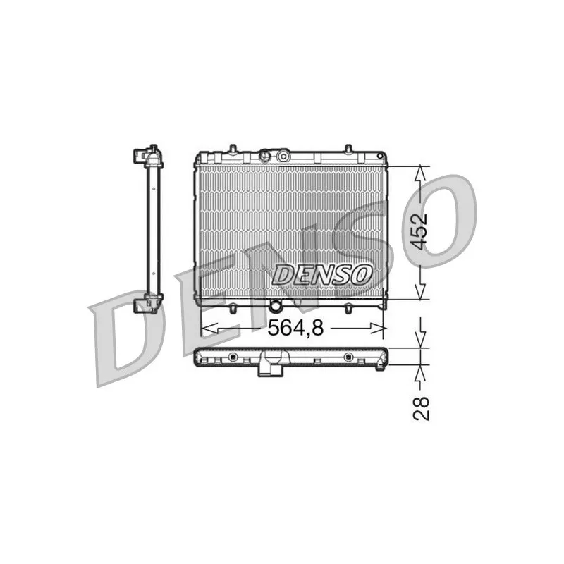 Radiateur, refroidissement du moteur DENSO DRM21057