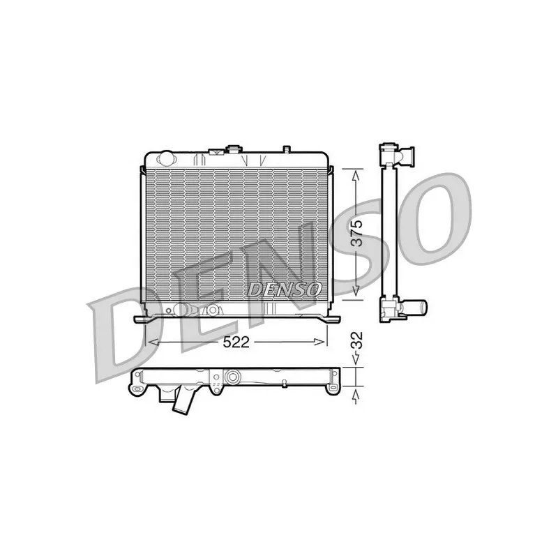 Radiateur, refroidissement du moteur DENSO DRM21060