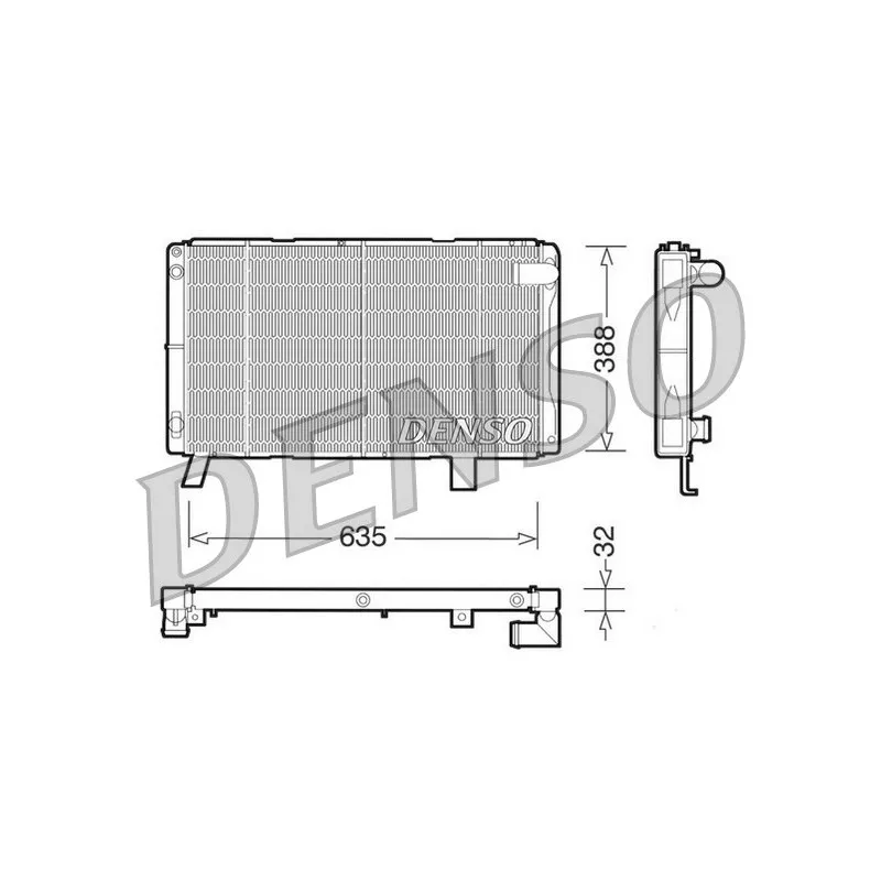 Radiateur, refroidissement du moteur DENSO DRM21072