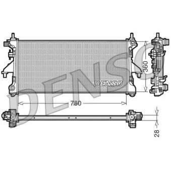 Radiateur, refroidissement du moteur DENSO DRM21101