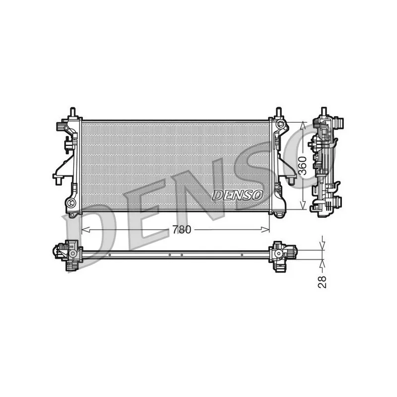 Radiateur, refroidissement du moteur DENSO DRM21101