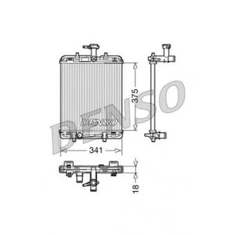 Radiateur, refroidissement du moteur DENSO DRM21600