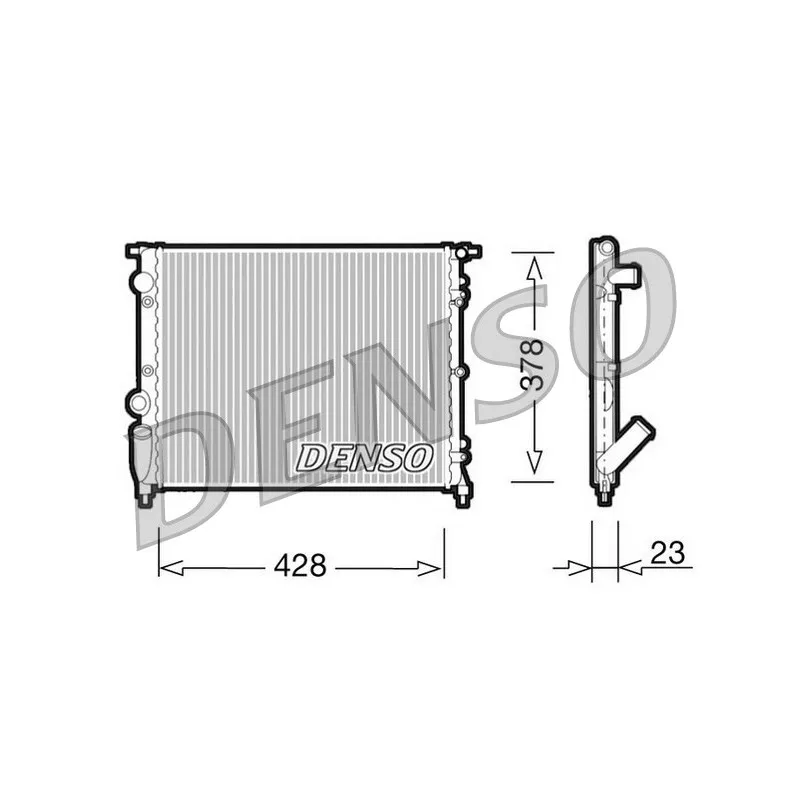 Radiateur, refroidissement du moteur DENSO DRM23001