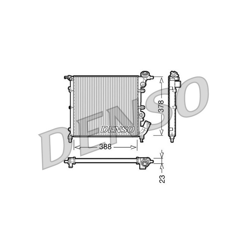 Radiateur, refroidissement du moteur DENSO DRM23002