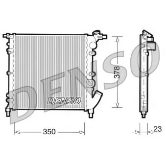 Radiateur, refroidissement du moteur DENSO DRM23003