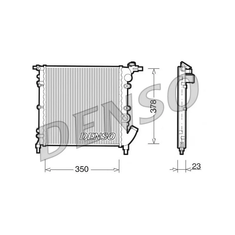Radiateur, refroidissement du moteur DENSO DRM23003