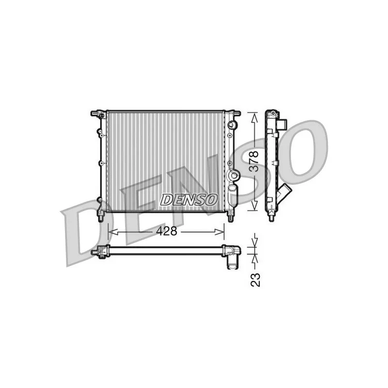 Radiateur, refroidissement du moteur DENSO DRM23004