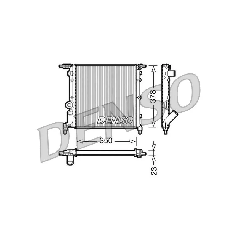 Radiateur, refroidissement du moteur DENSO DRM23005