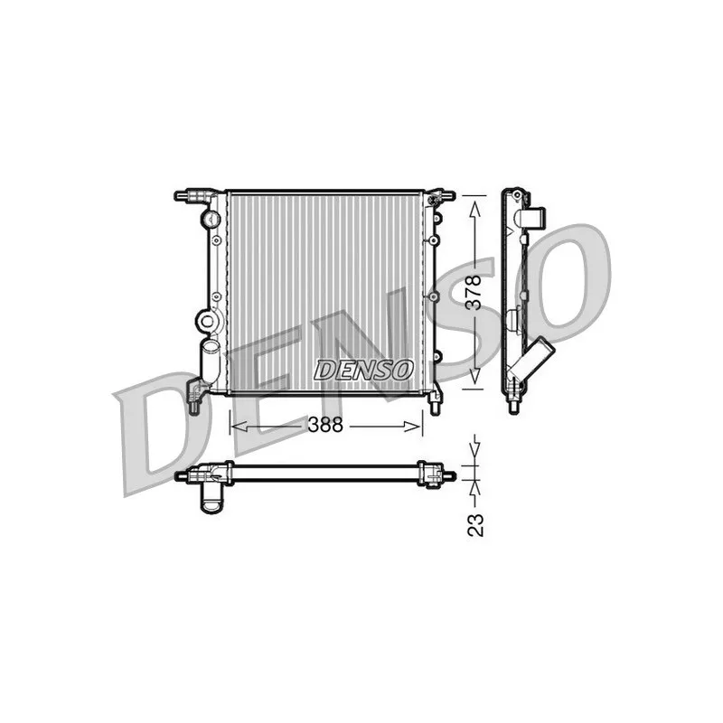 Radiateur, refroidissement du moteur DENSO DRM23006
