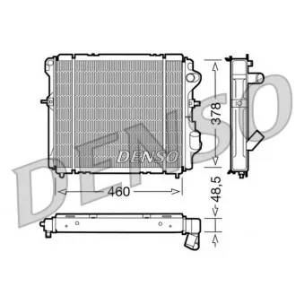 Radiateur, refroidissement du moteur DENSO DRM23007