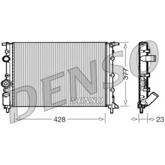 Radiateur, refroidissement du moteur DENSO DRM23008