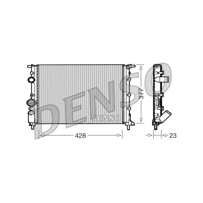 Radiateur, refroidissement du moteur DENSO DRM23008