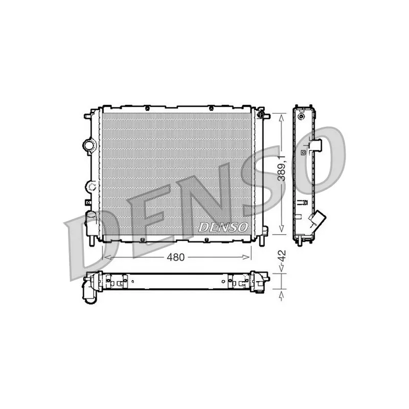 Radiateur, refroidissement du moteur DENSO DRM23009