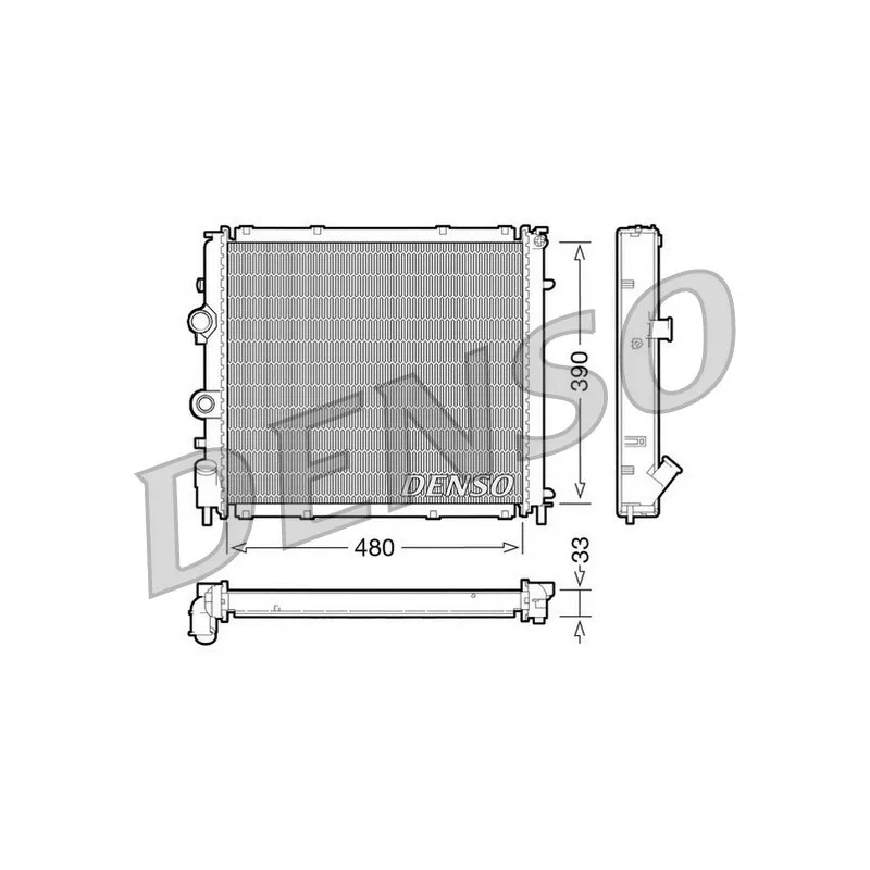 Radiateur, refroidissement du moteur DENSO DRM23011