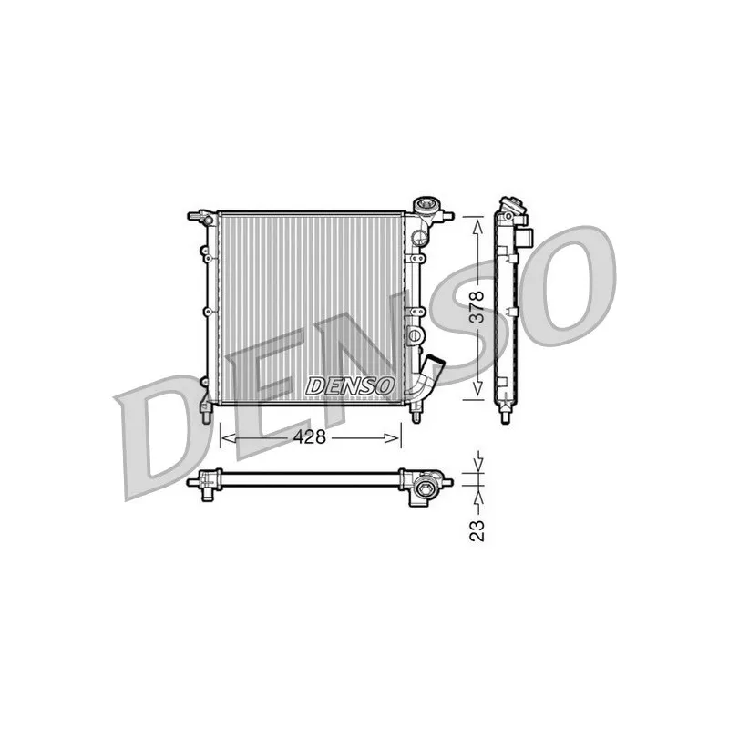 Radiateur, refroidissement du moteur DENSO DRM23012