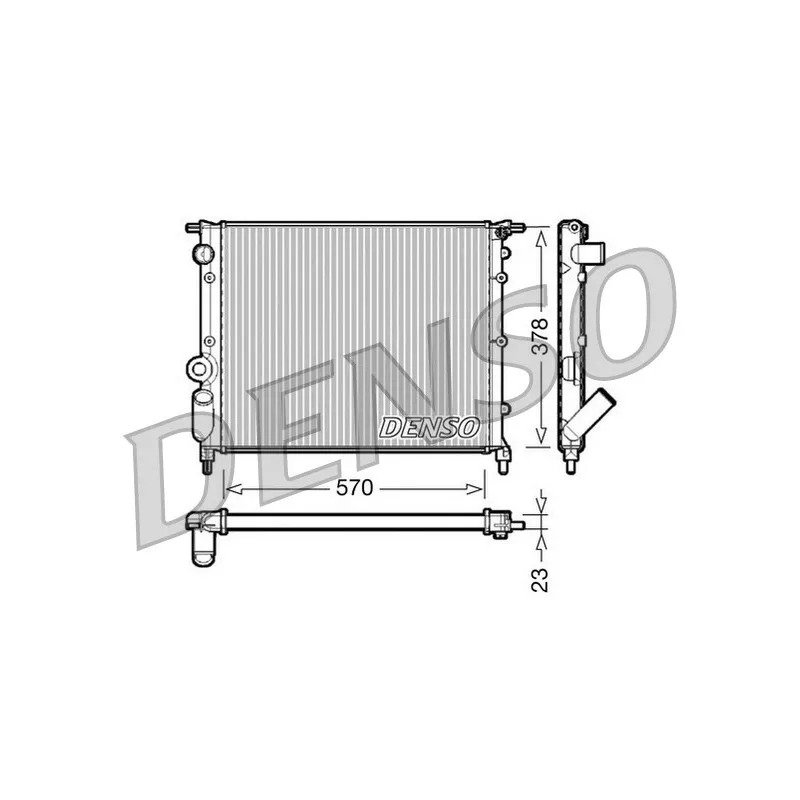 Radiateur, refroidissement du moteur DENSO DRM23013