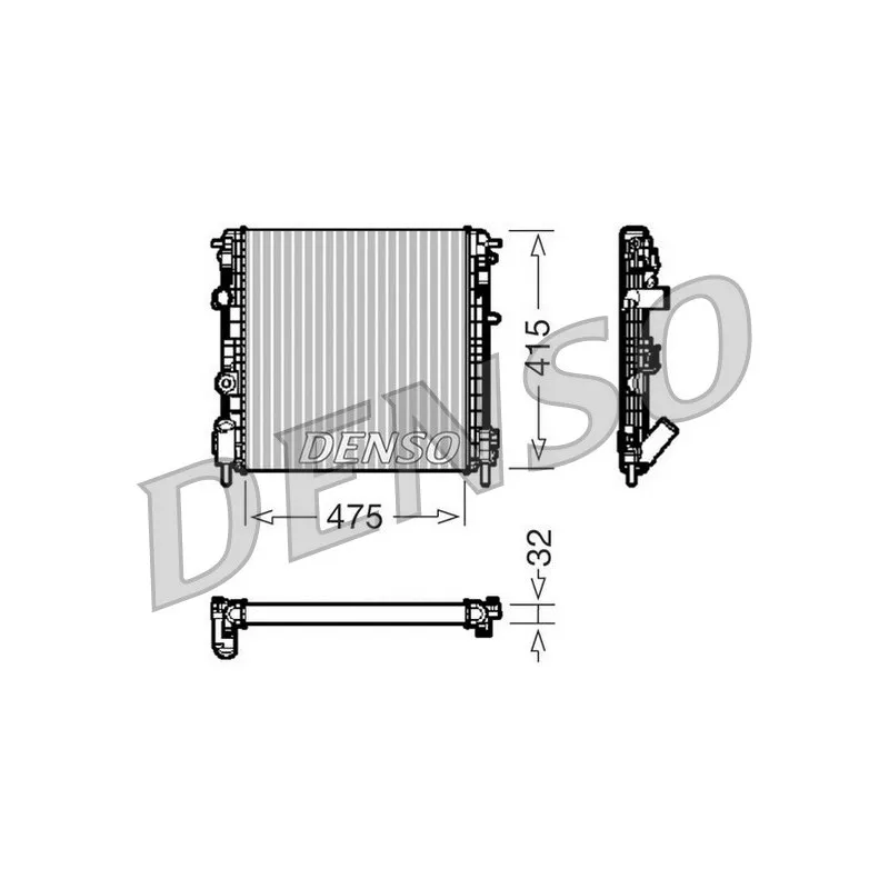 Radiateur, refroidissement du moteur DENSO DRM23014
