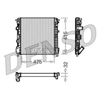 Radiateur, refroidissement du moteur DENSO DRM23015