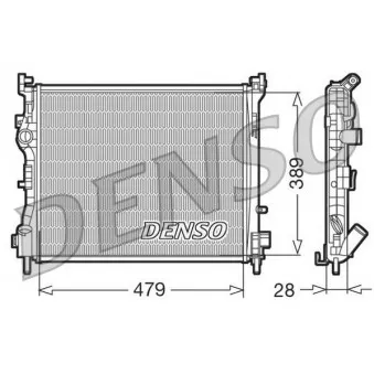 Radiateur, refroidissement du moteur DENSO DRM23016