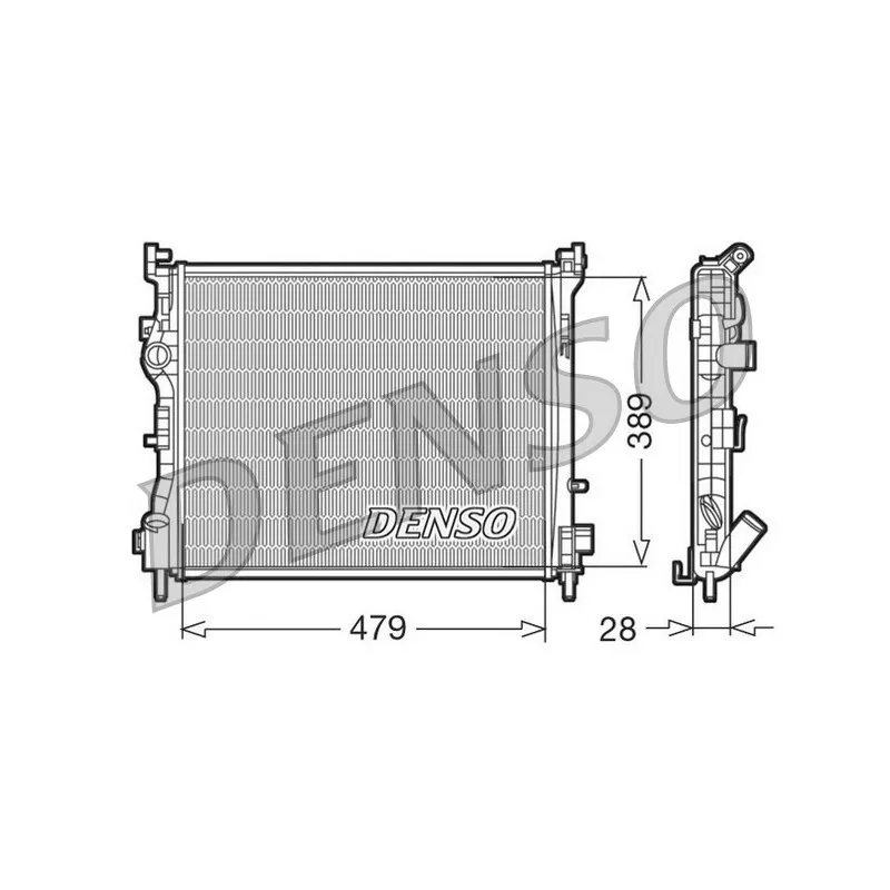 Radiateur, refroidissement du moteur DENSO DRM23016