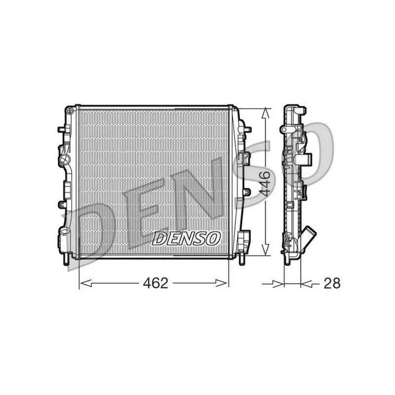 Radiateur, refroidissement du moteur DENSO DRM23018