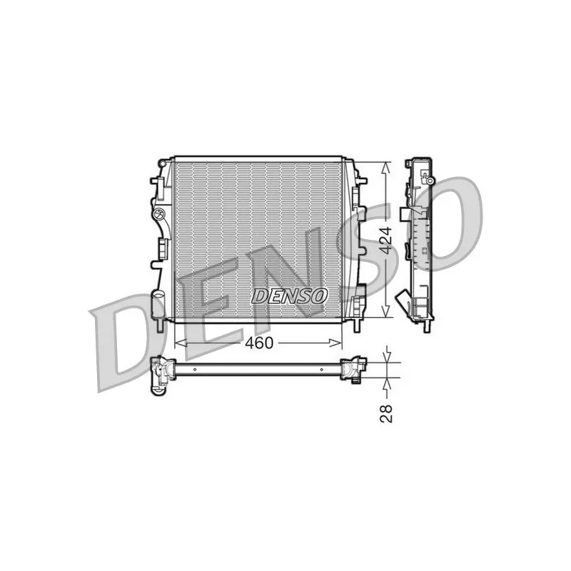 Radiateur, refroidissement du moteur DENSO DRM23019