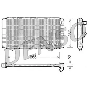Radiateur, refroidissement du moteur DENSO DRM23020