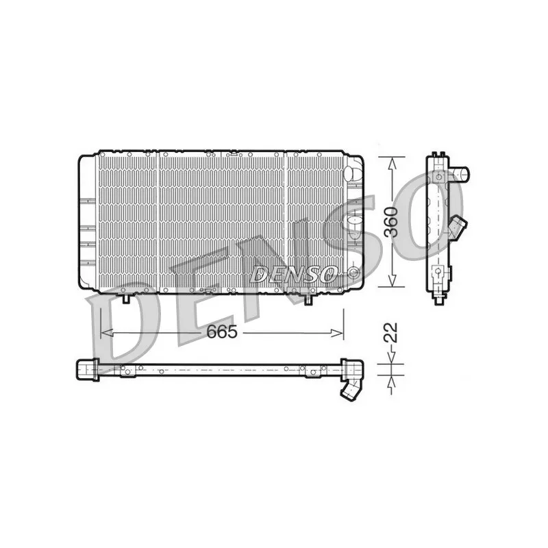 Radiateur, refroidissement du moteur DENSO DRM23020