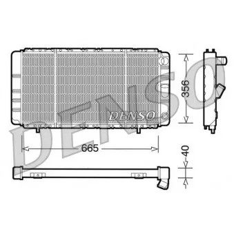 Radiateur, refroidissement du moteur DENSO DRM23021