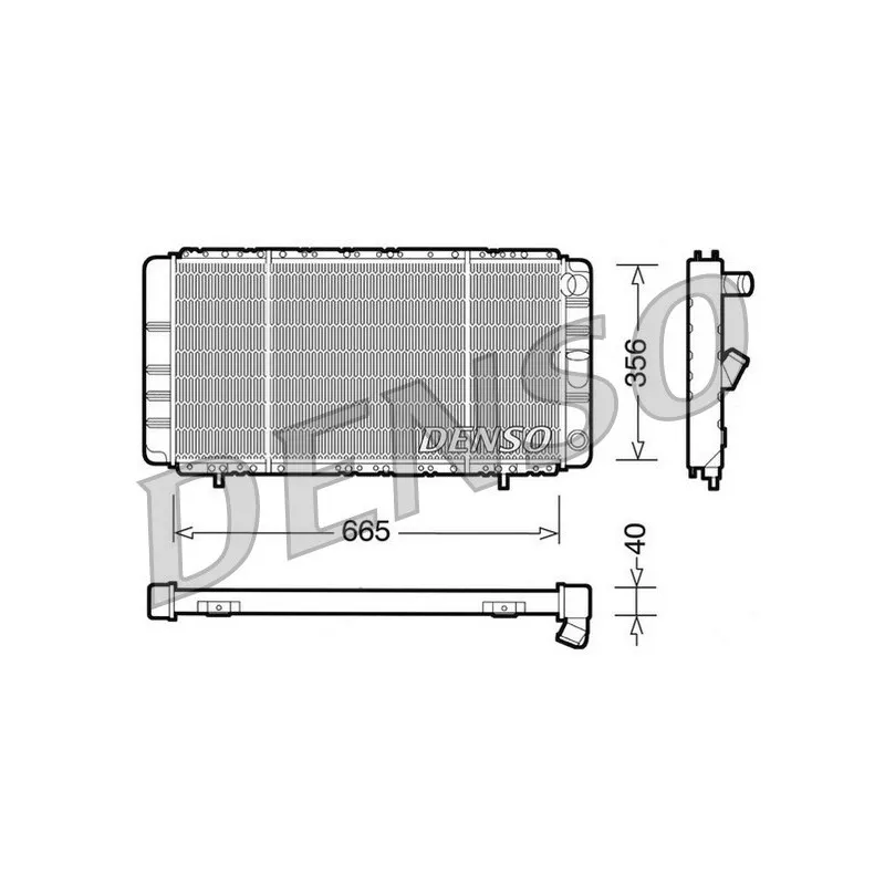 Radiateur, refroidissement du moteur DENSO DRM23021