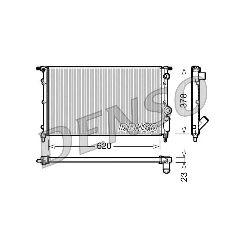 Radiateur, refroidissement du moteur DENSO DRM23022
