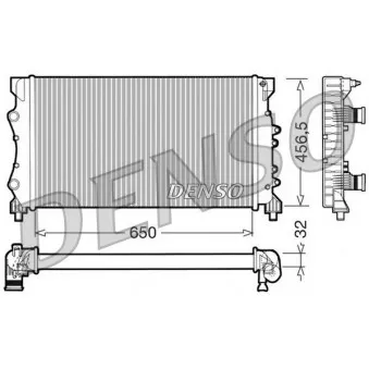 Radiateur, refroidissement du moteur DENSO DRM23024