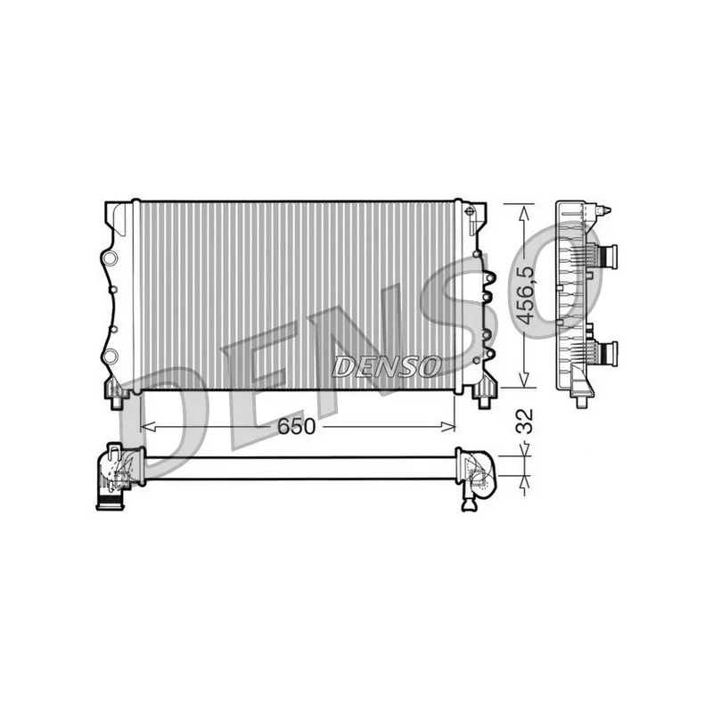 Radiateur, refroidissement du moteur DENSO DRM23024