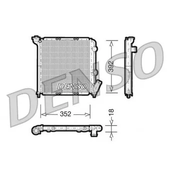 Radiateur, refroidissement du moteur DENSO DRM23026