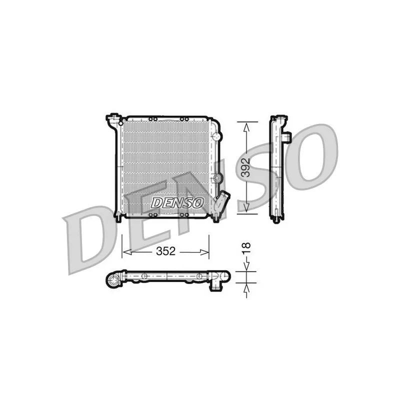 Radiateur, refroidissement du moteur DENSO DRM23026