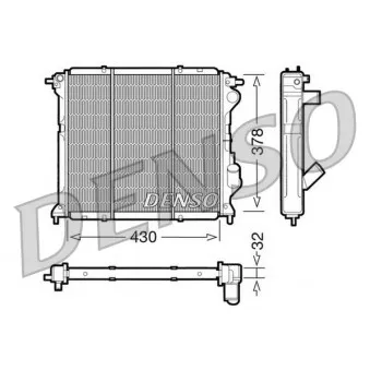 Radiateur, refroidissement du moteur DENSO DRM23027