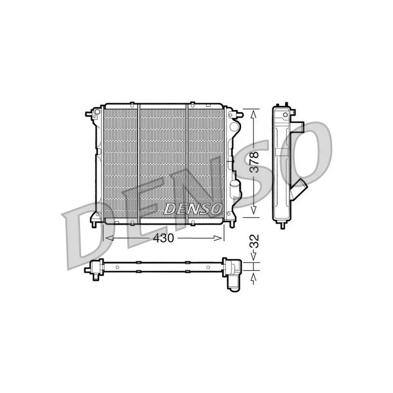 Radiateur, refroidissement du moteur DENSO DRM23027