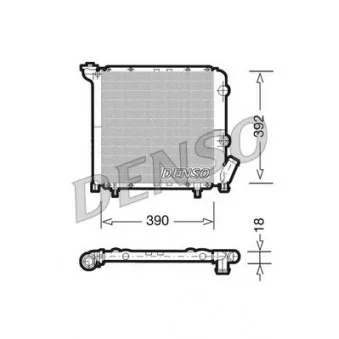 Radiateur, refroidissement du moteur DENSO DRM23029