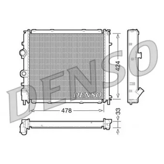 Radiateur, refroidissement du moteur DENSO DRM23030